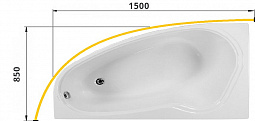 Карниз для ванны  дуговой 150x85 